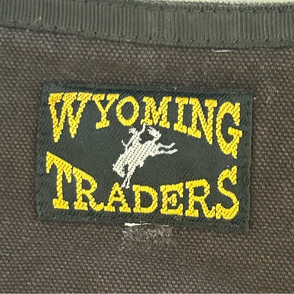 Wyoming Traders Vest Men Medium Brown Lined Canvas Western Ranch Rodeo Cowboy - Picture 9 of 11
